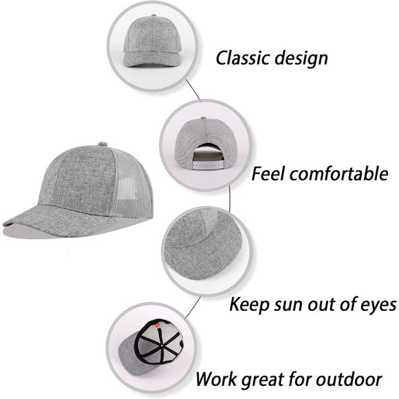 Man Classic Mesh Panels Vintage Baseball Cap - Picture 5 of 9